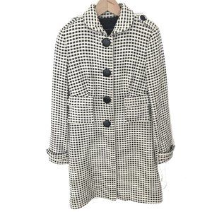 Black and White Tweed Coat